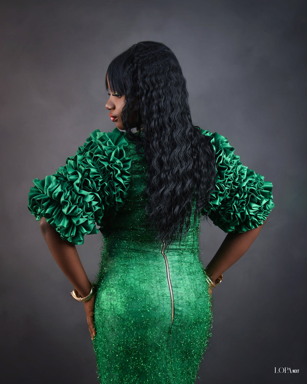 Emerald Ruffle Ensemble