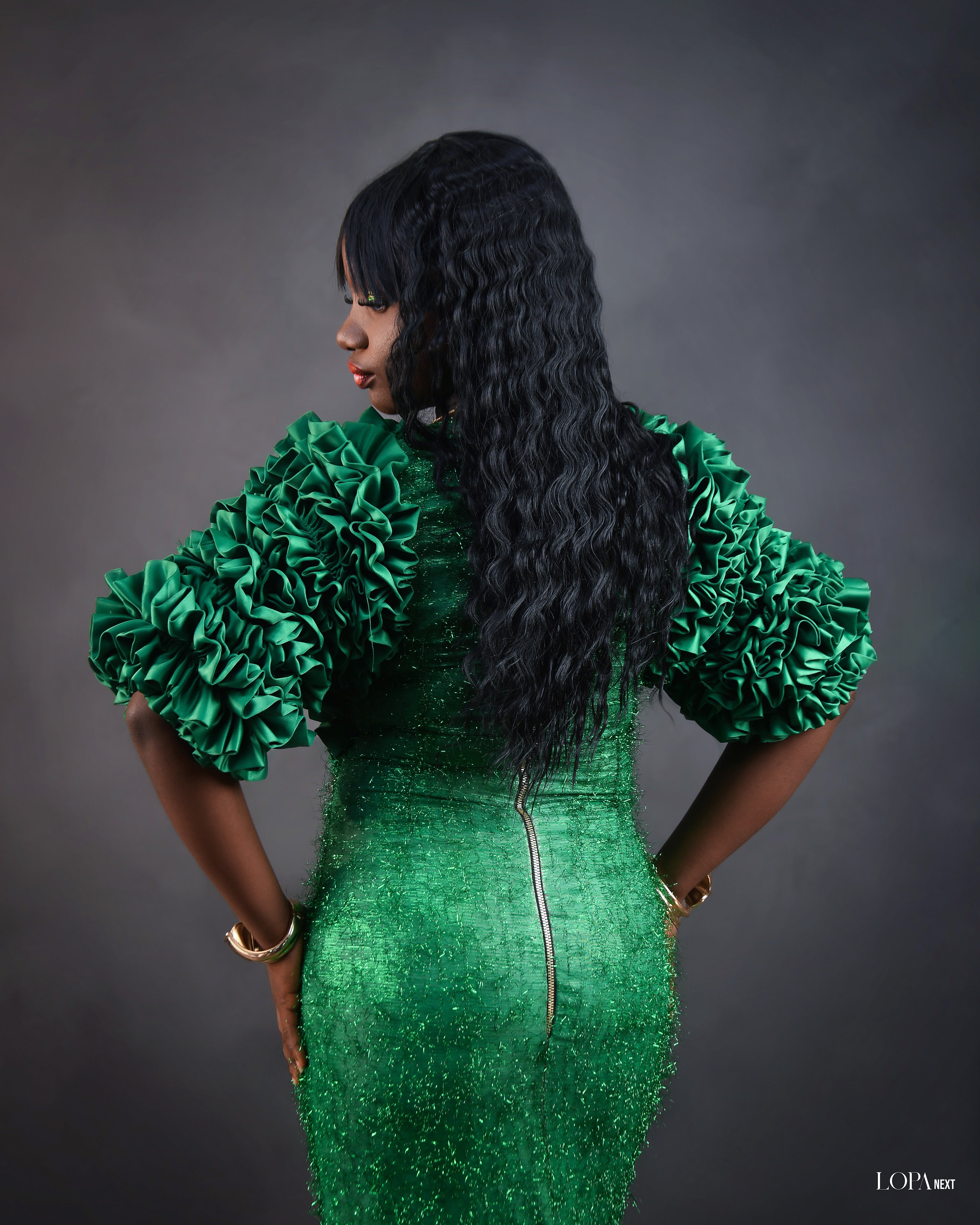 Emerald Ruffle Ensemble